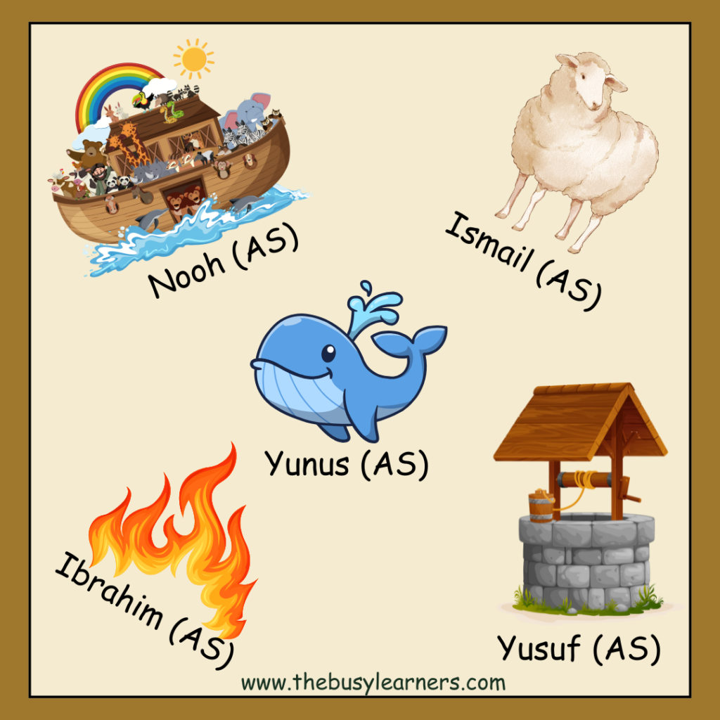 Prophets name with illustrations